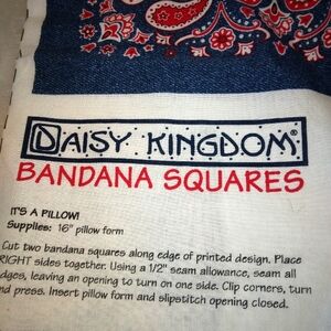 FABRIC Daisy Kingdom Bandana Squares, 2 panels, uncut & unwashed
